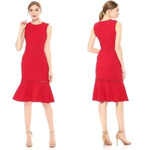 Calvin Klein ruffle hem sheath dress